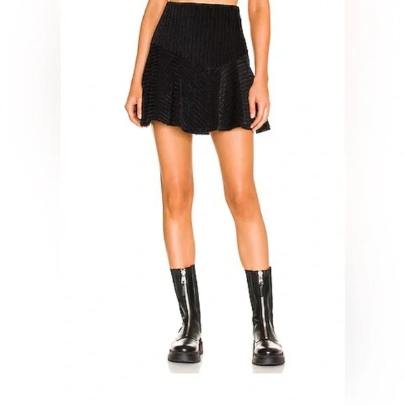 Free People NWT REVOLVE Camden Ribbed Black Mini Skirt NWT Small - Picture 5 of 11